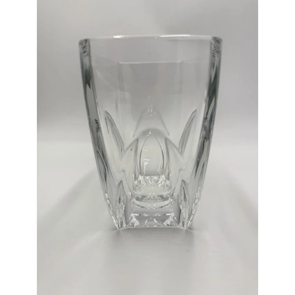 Orrefors Sweden H1253 Clear Cathedral Crystal Oblong Vase Large 6”Hx7”Lx4” Sign